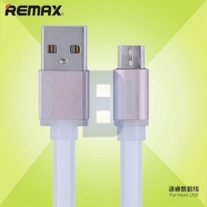REMAX mikroUSB lade/data kabel i Hvid