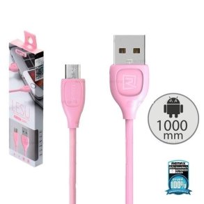 REMAX Lesu MicroUSB lade/data kabel i Pink