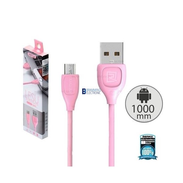 REMAX Lesu MicroUSB lade/data kabel i Pink