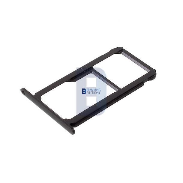 Huawei Honor 8 Simkort/memorycard bakke i Sort