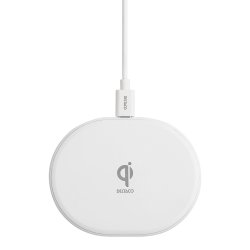 DELTACO QI-1039 Tr�dl�s Qi-oplader 10 W &ndash; Hvid