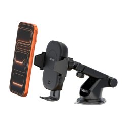 Tr�dl�s Biloplader 15W - Automatisk Holder m. Sugekop &amp; Ventil