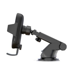 Tr�dl�s Biloplader 15W - Automatisk Holder m. Sugekop &amp; Ventil