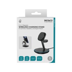 3-i-1 Magnetisk Tr�dl�s Oplader Stand Qi2 15W &ndash; Til iPhone, Apple Watch & TWS H�retelefoner 