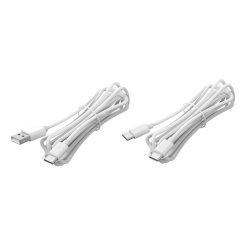 Kablet aluminiums tastatur med baggrundsbelystning og dual USB-A &amp; USB-C forbindelse (Silent touch)