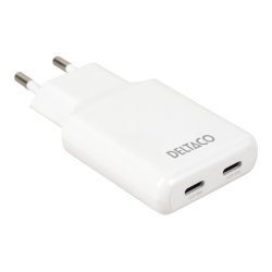 USB-C vgoplader 45 W, 2x USB-C PD, slank strrelse, samlet effekt 45 W