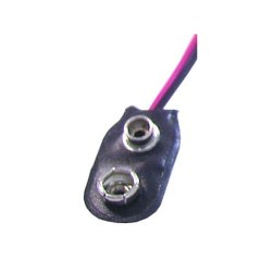 9V batteriklips - I-form - med kabel