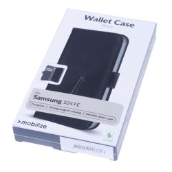 Samsung Galaxy S24 FE, Ldercase til kreditkort i Sort