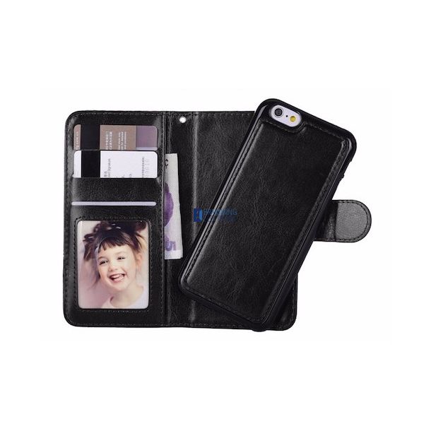 iPhone 7 Plus/8 Plus 2i1 magnet ldercover med plads til kreditkort