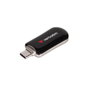 Verbatim Plectra USB-C Flash Drive 256GB Sort &ndash; USB 3.2 Gen 1 USB-Stik