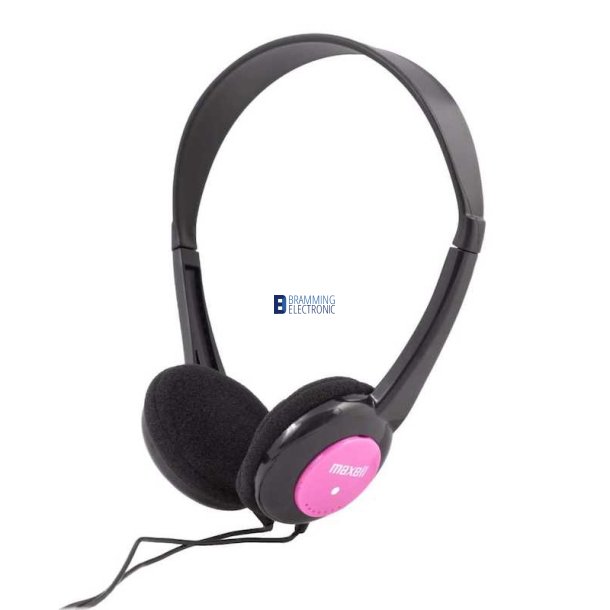 Maxell Kids Headphones i sort/pink (3,5 mm stereo mini jack)