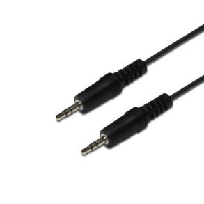 Aux kabel, 3,5mm han til 3,5mm han, 1.5m, sort 