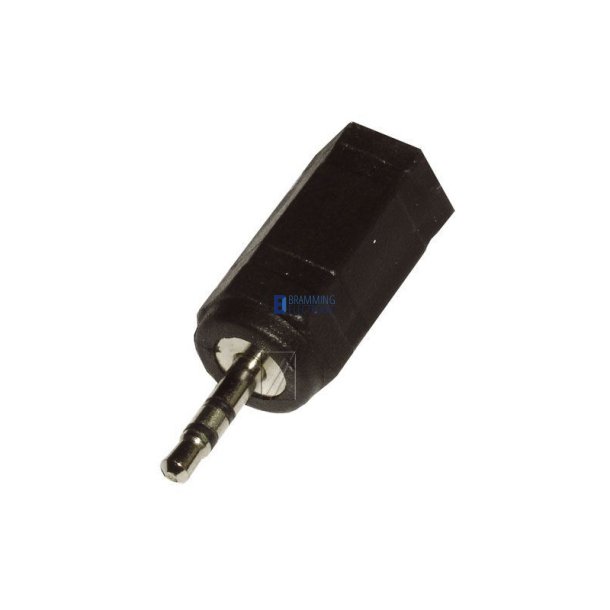 Audio adapter 2,5mm(Jack - han) til 3,5mm (Jack - hun) Stereo