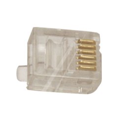 Modularstik 6/6 RJ12 (til rund kabel)