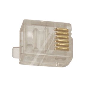 Modularstik 6/6 RJ12 (til rund kabel)