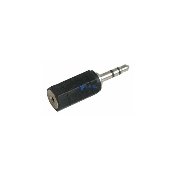 Audio adapter 2,5mm(Jack - hun) til 3,5mm (Jack - han) Stereo