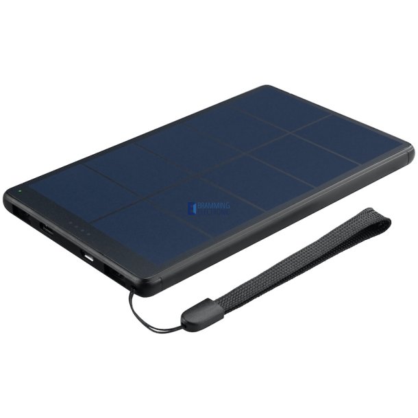 10.000 mAh Urban Solar PowerBank, Sort