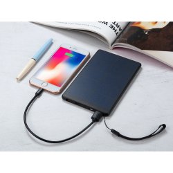 10.000 mAh Urban Solar PowerBank, Sort