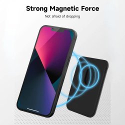 Magnetisk kreditkortholder i lder til iPhone (Sort)