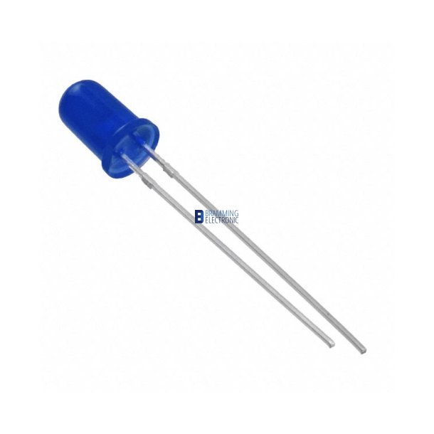 5mm LED Lysdiode Bl� 3,0-3,2V 1000-1200 MCD &ndash; 5 stk.
