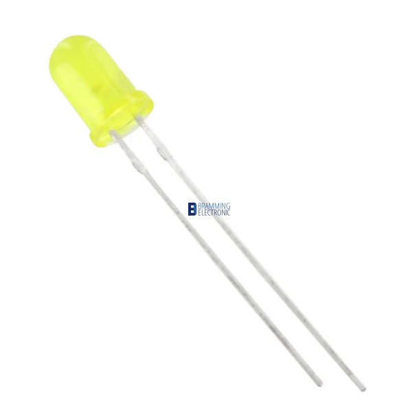 5mm LED Lysdiode Gul 1,9-2,1V 600-800 MCD &ndash; 5 stk.