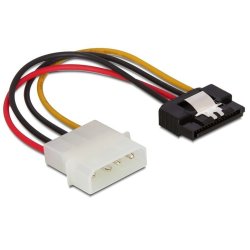 DeLOCK Molex 4 pin - SATA 15 pin kabel 15cm (Lige han - Lige han)