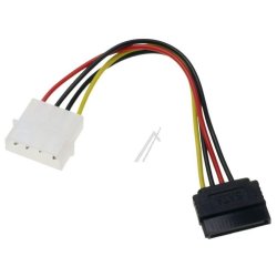 DeLOCK Molex 4 pin - SATA 15 pin kabel 15cm (Lige han - Lige han)