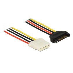 SATA til 4-Pin Str�mkabel 1m - DeLOCK 60140 (Intern)
