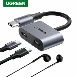 UGREEN USB-C til 2xUSB-C lydadapter