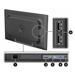 HP ZR2330w 23" 1920 x 1080 DVI VGA (HD-15) DisplayPort 60Hz Pivot Skrm (Brugt)