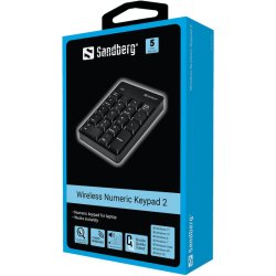 Sandberg Wireless Numeric Keypad 2, Black
