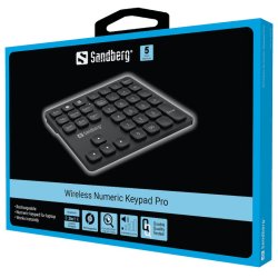 Sandberg Wireless Numeric Keypad Pro, Black