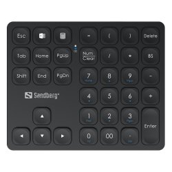 Sandberg Wireless Numeric Keypad Pro, Black