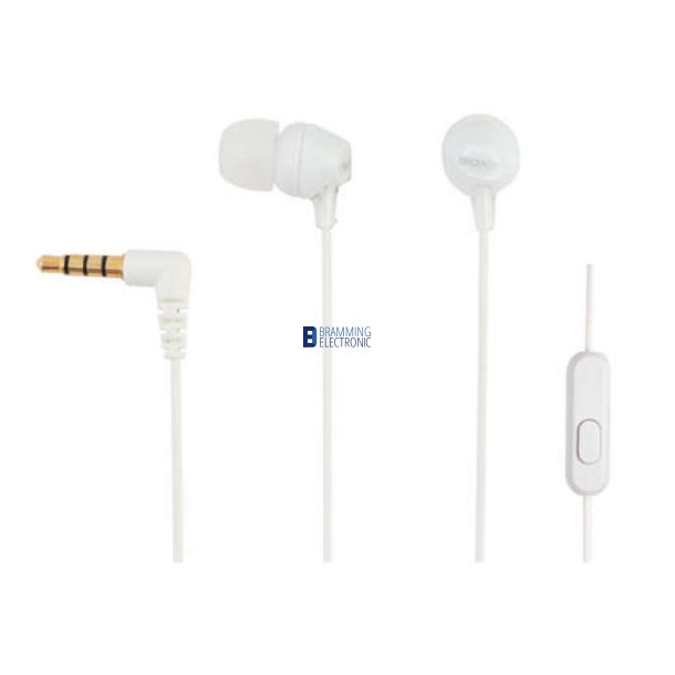 Sony MDR-EX15AP In-ear Headset Hvid &ndash; Mikrofon og 3,5 mm Jack
