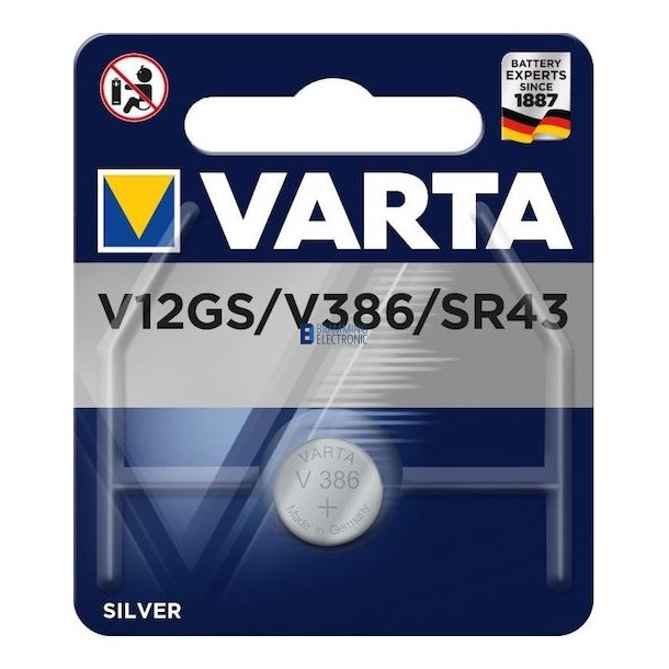 SR43 V12GS 1.5V Knapcelle Batteri Varta Alkaline 11,6X4,2MM