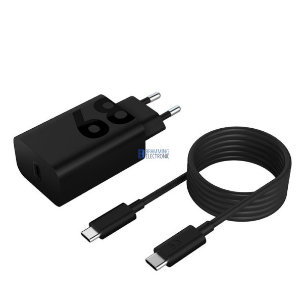 Lenovo USB-C Hurtiglader 68W, m. 1.5 meter USB-C kabel - Sort