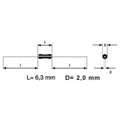 Metal - Film modstand 3 Ohm - 0,6W - 1% (5 stk.)