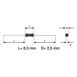 Metal - Film modstand 300 Ohm - 0,6W - 1% (5 stk.)