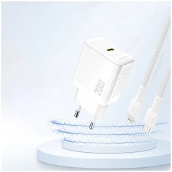 3A USB-C Wall charger (20W - GaN) Hvid