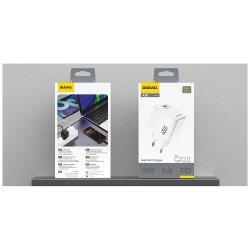 3A USB-C Wall charger (45W - GaN) Hvid