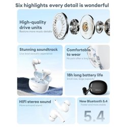 Lenovo LP5 Pro TWS Bluetooth 5.4 Earbuds Sort &ndash; Tr�dl�se HiFi In-Ear H�retelefoner med ANC
