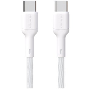 USB-C til USB-C kabel, 1m, 65W, 3A, Hvid