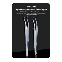 Pincet med buet spids 80gr. - Rustfri stl (Relife)