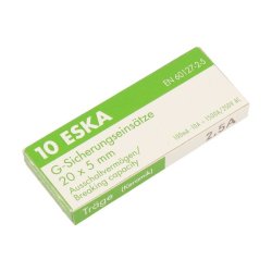 Keramisk finsikring (T) - 250V - 2.5A - 20x5mm (10 stk)