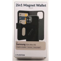Samsung Galaxy S26 Ultra 2i1 Magnet L�dercover Sort &ndash; Mobilize MagSafe Kortholder 