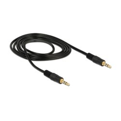 Aux kabel, 3,5mm han til 3,5mm han, 1m, sort 