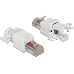 Delock RJ45 Stik Cat6 UTP Toolfree &ndash; 2 stk. V�rkt�jsfri Netv�rksstik til Ethernet-kabel