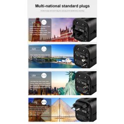 Multifunktion Rejse-adapter (Universal) 4 forskellige stik