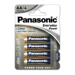 4-Pak AA Batterier Panasonic