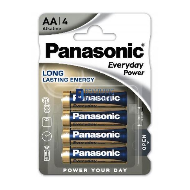 4-Pak AA Batterier Panasonic